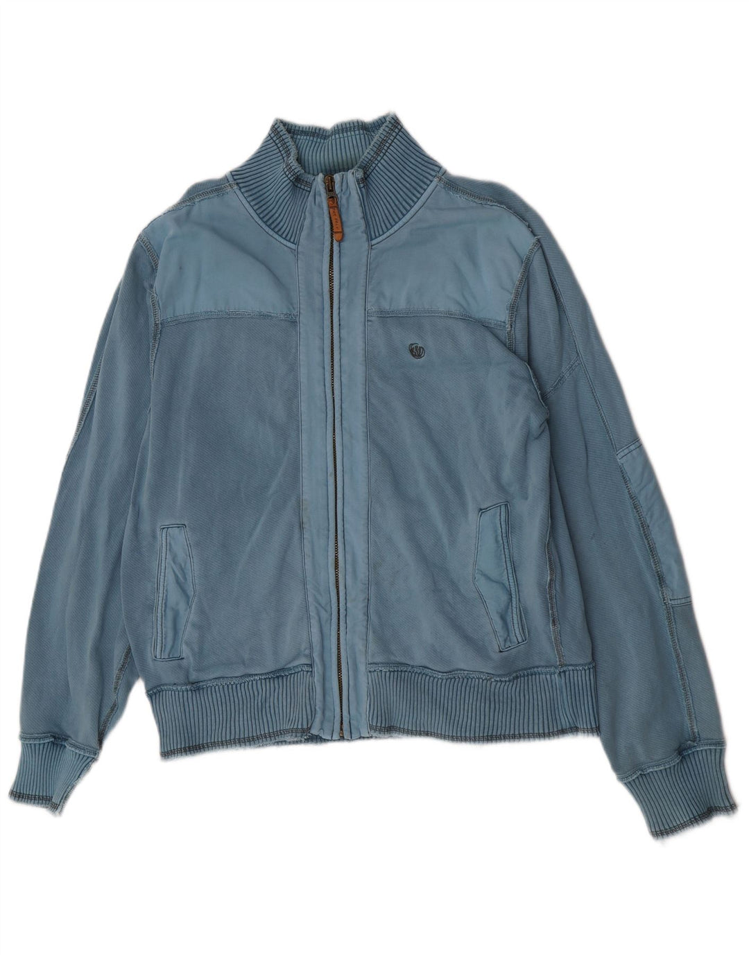 Fat Face Veste de survêtement pour homme en coton bleu Taille L