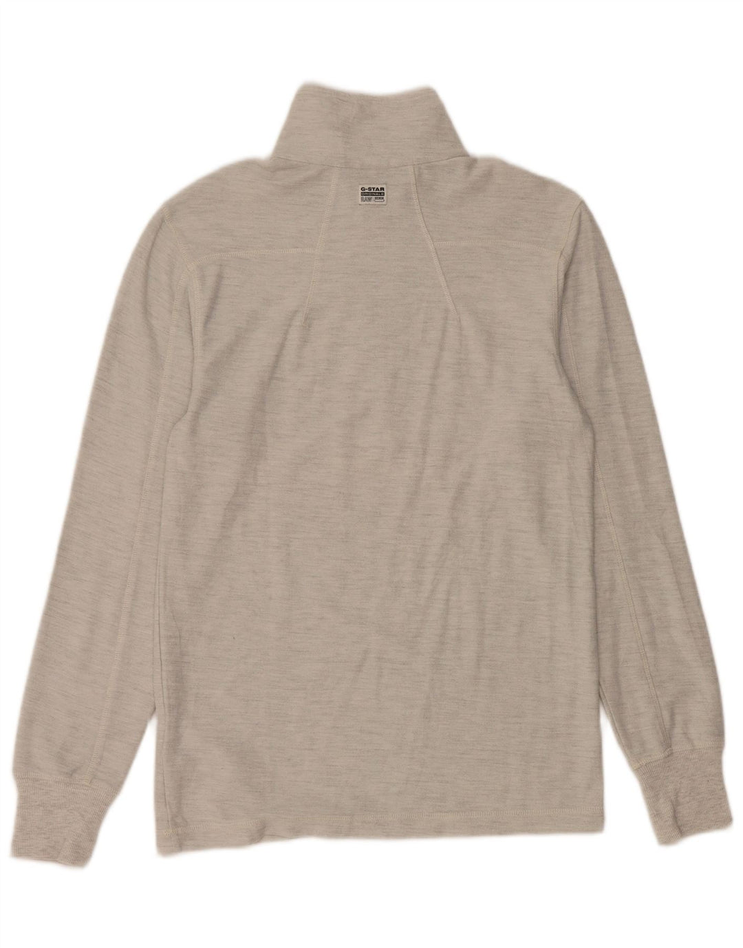 G-Star Homme Zip Top Manches Longues Petit Gris Moucheté Coton