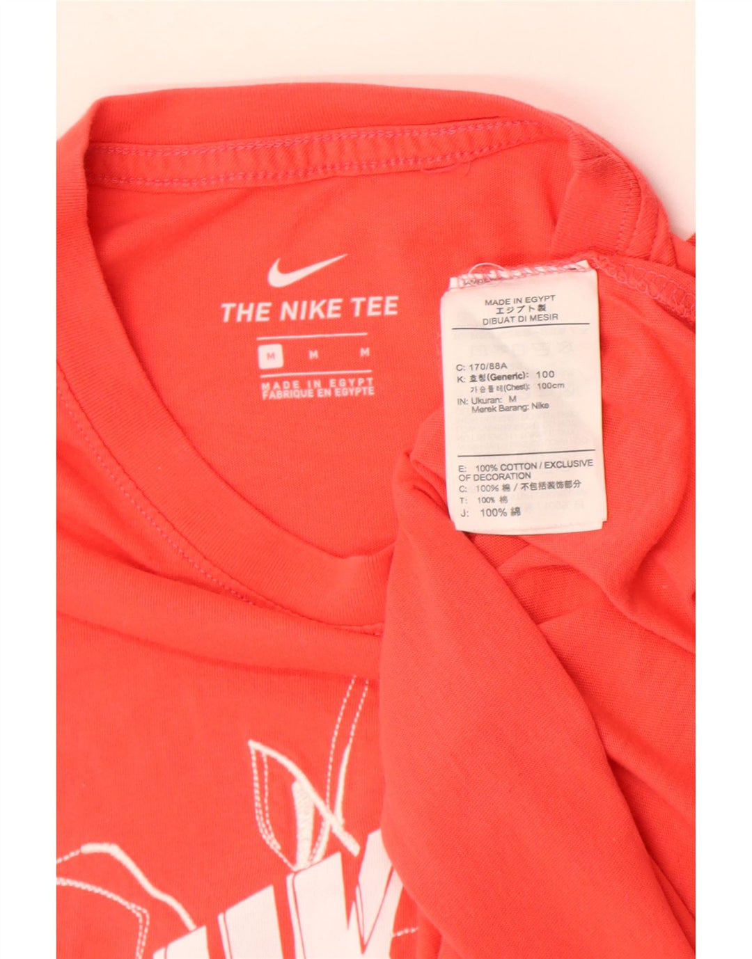Nike T-shirt graphique pour homme en coton orange moyen