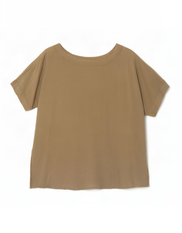 vintage Femme Blouse Top UK 16 Grand Kaki