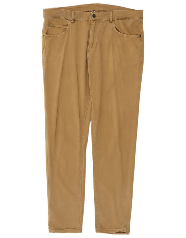 Zara Pantalon décontracté slim pour homme EU 44 Large W34 L30 Beige