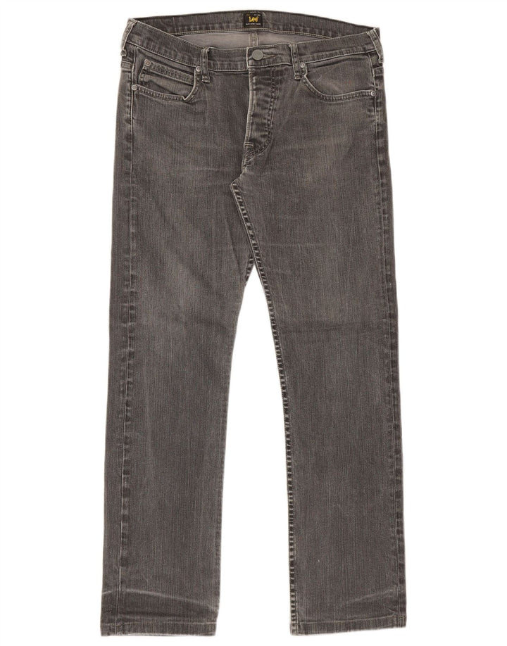 Lee Jean Droit Powell Homme W34 L30 Gris Coton