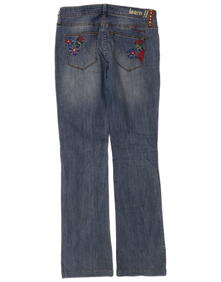 Desigual Jean Bootcut Femme W32 L32 Bleu Floral