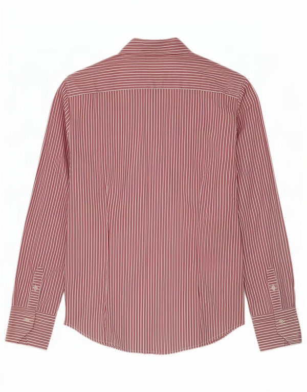 Benetton Chemise Femme UK 14 Grandes Rayures Rouges