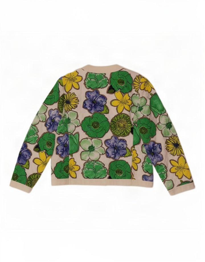 vintage Femme 6 Bouton Blazer Veste IT 42 Moyen Multicolore Floral