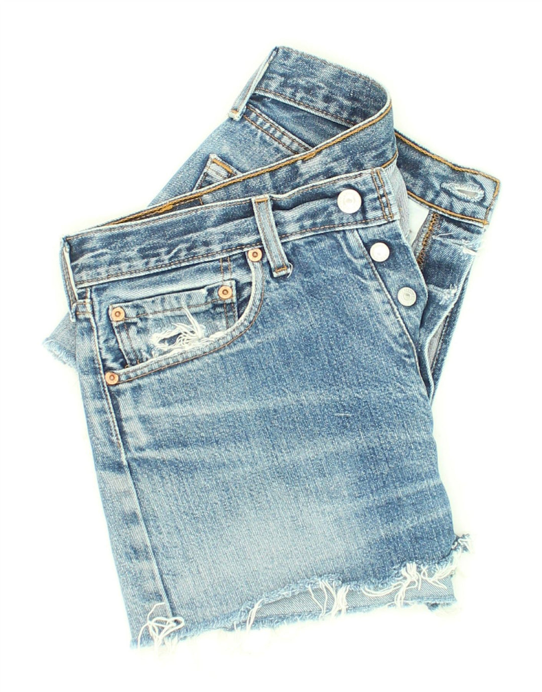 LEVI'S Short en jean vintage femme W31 coton bleu moyen
