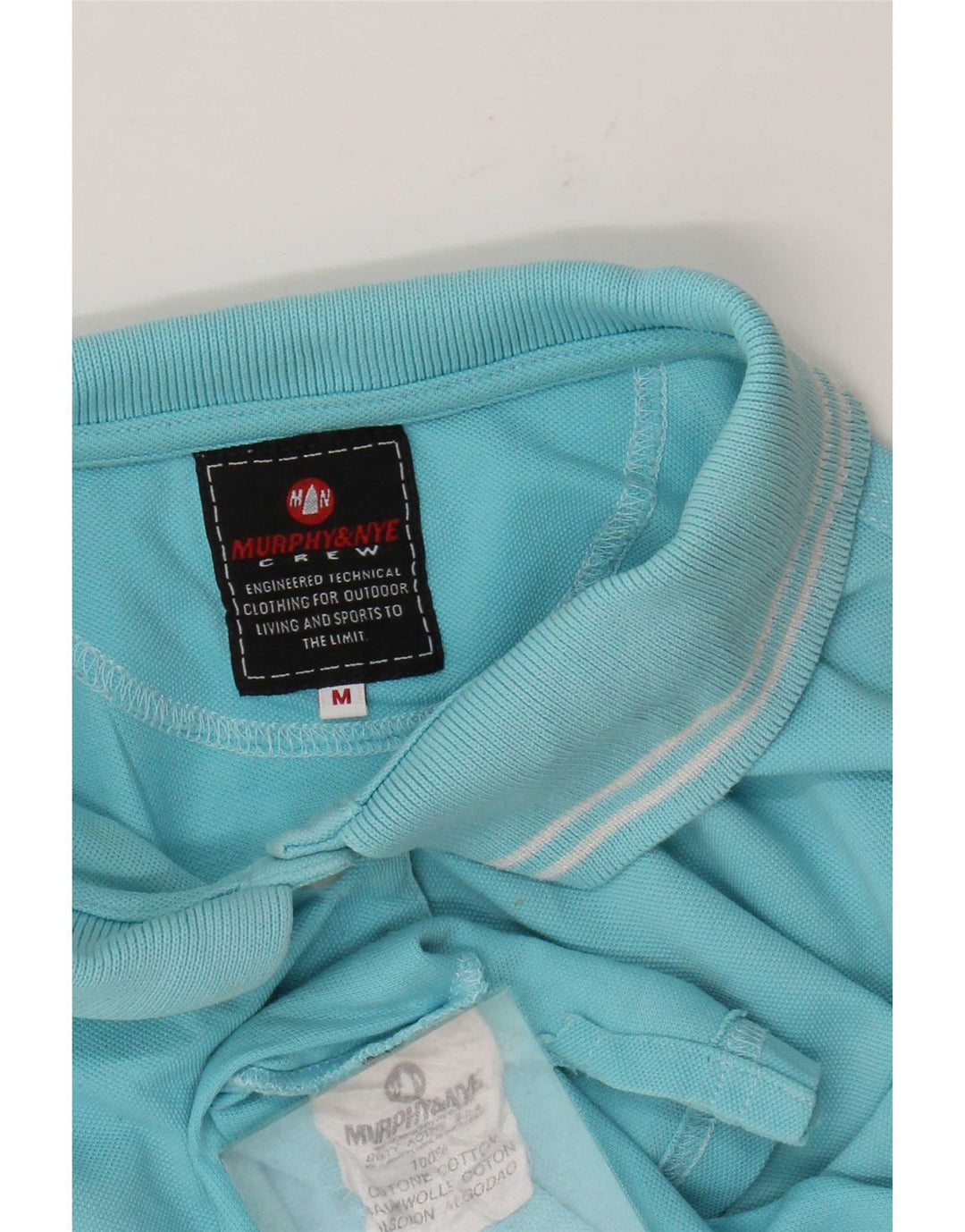 Murphy & Nye Polo Femme UK 12 Coton Rayé Bleu Moyen