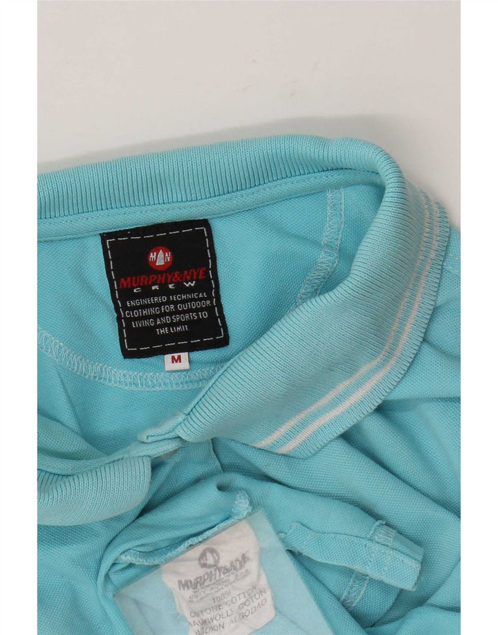 Murphy & Nye Polo Femme UK 12 Coton Rayé Bleu Moyen