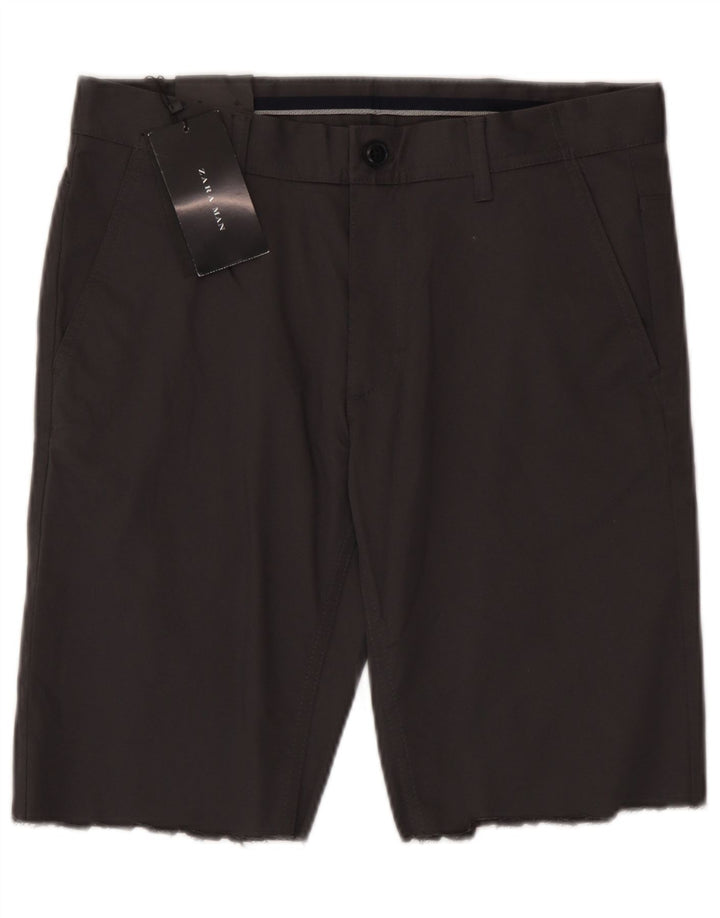 Zara Short Chino Homme EU 40 Medium W31 Gris Coton