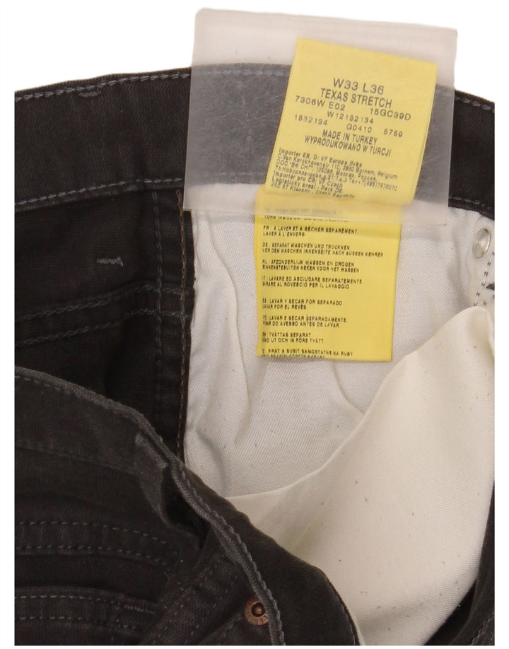 Wrangler Jean droit extensible Texas W33 L32 pour homme en coton noir