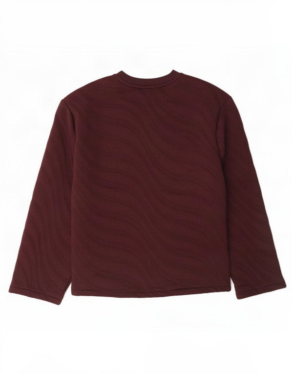 Zara Sweat-shirt surdimensionné pour femme UK 10 Petit rayé bordeaux