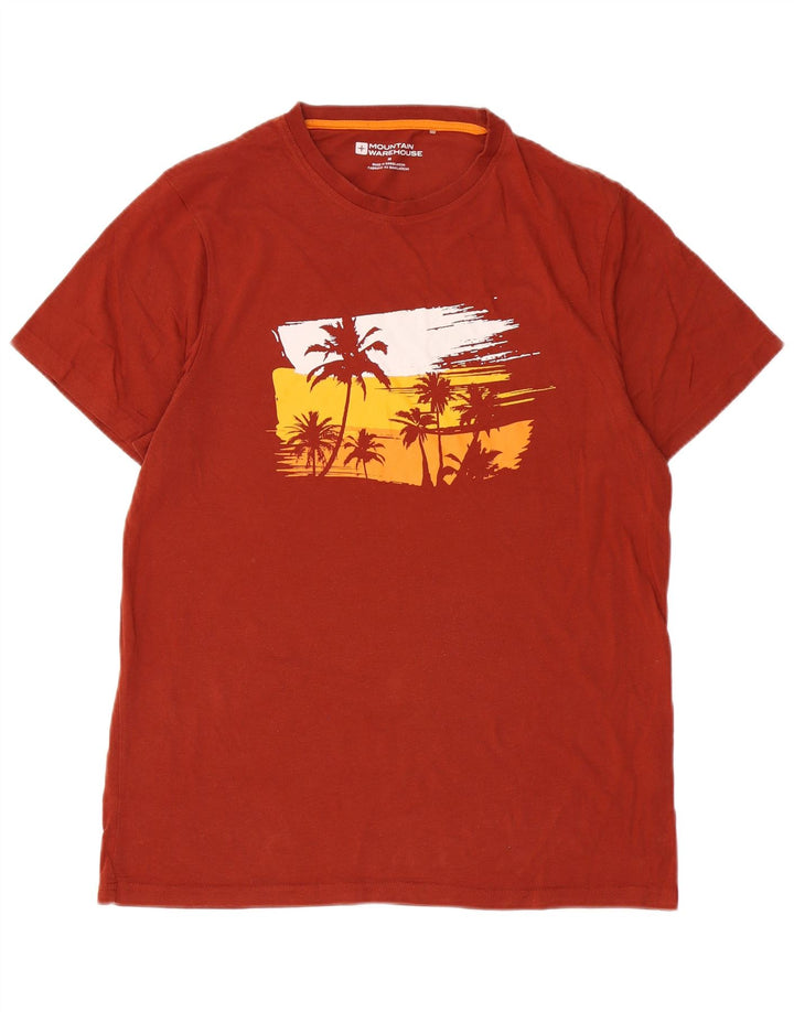 MOUNTAIN WAREHOUSE T-Shirt Graphique Homme Rouge Moyen Coton