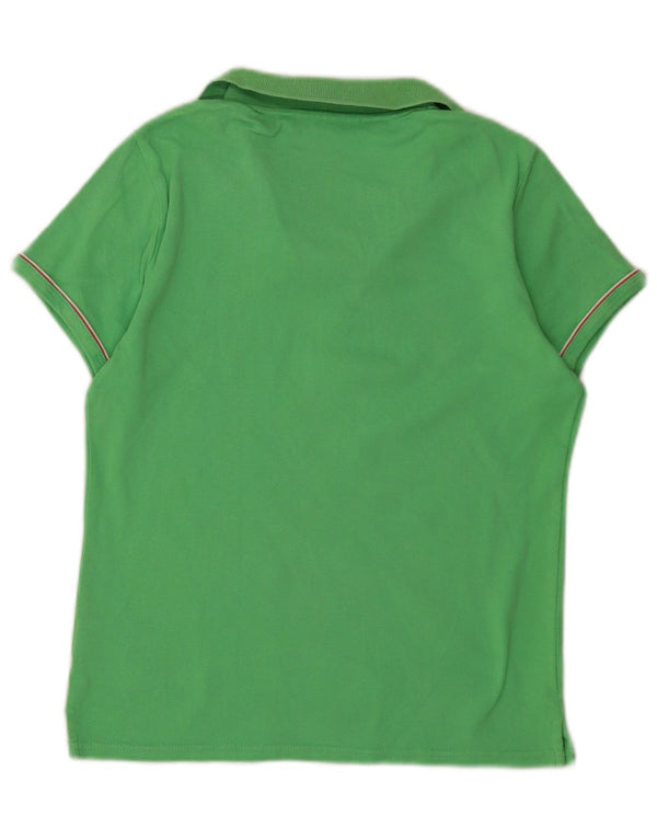 Tommy Hilfiger Polo Femme UK 12 Coton Vert Moyen