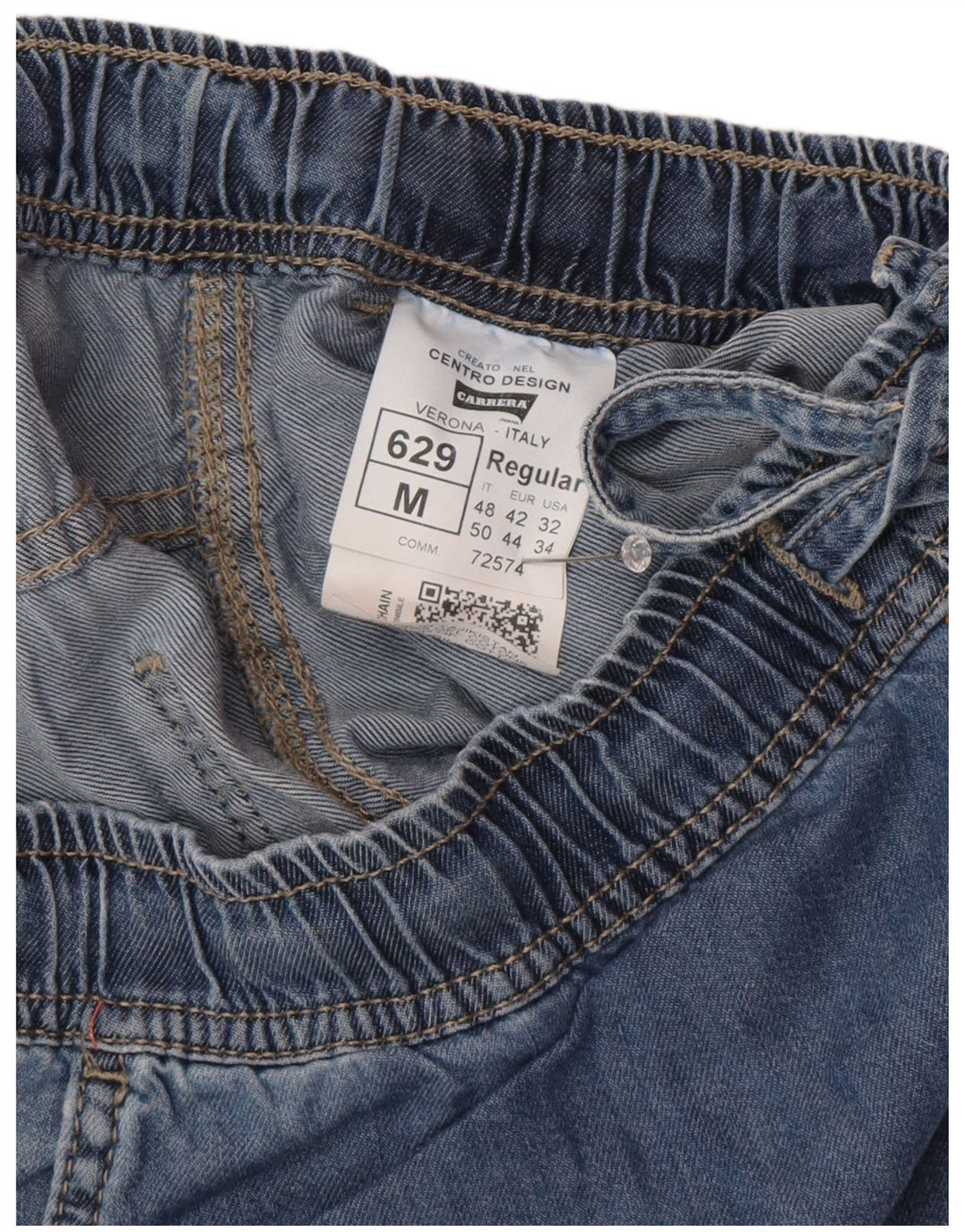 Carrera Short 629 Cargo Denim Homme IT 48 Medium W32 Bleu Coton