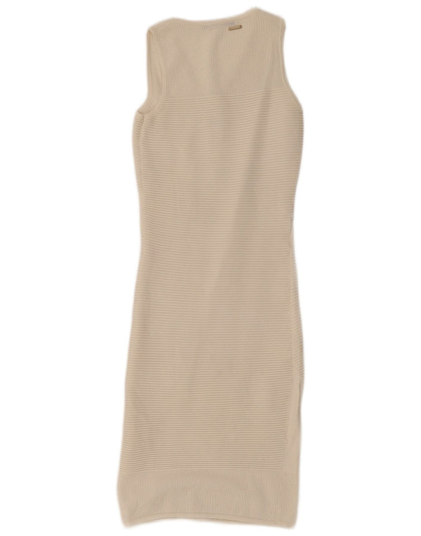 Guess Robe moulante sans manches au crochet pour femme UK 4 XS Blanc