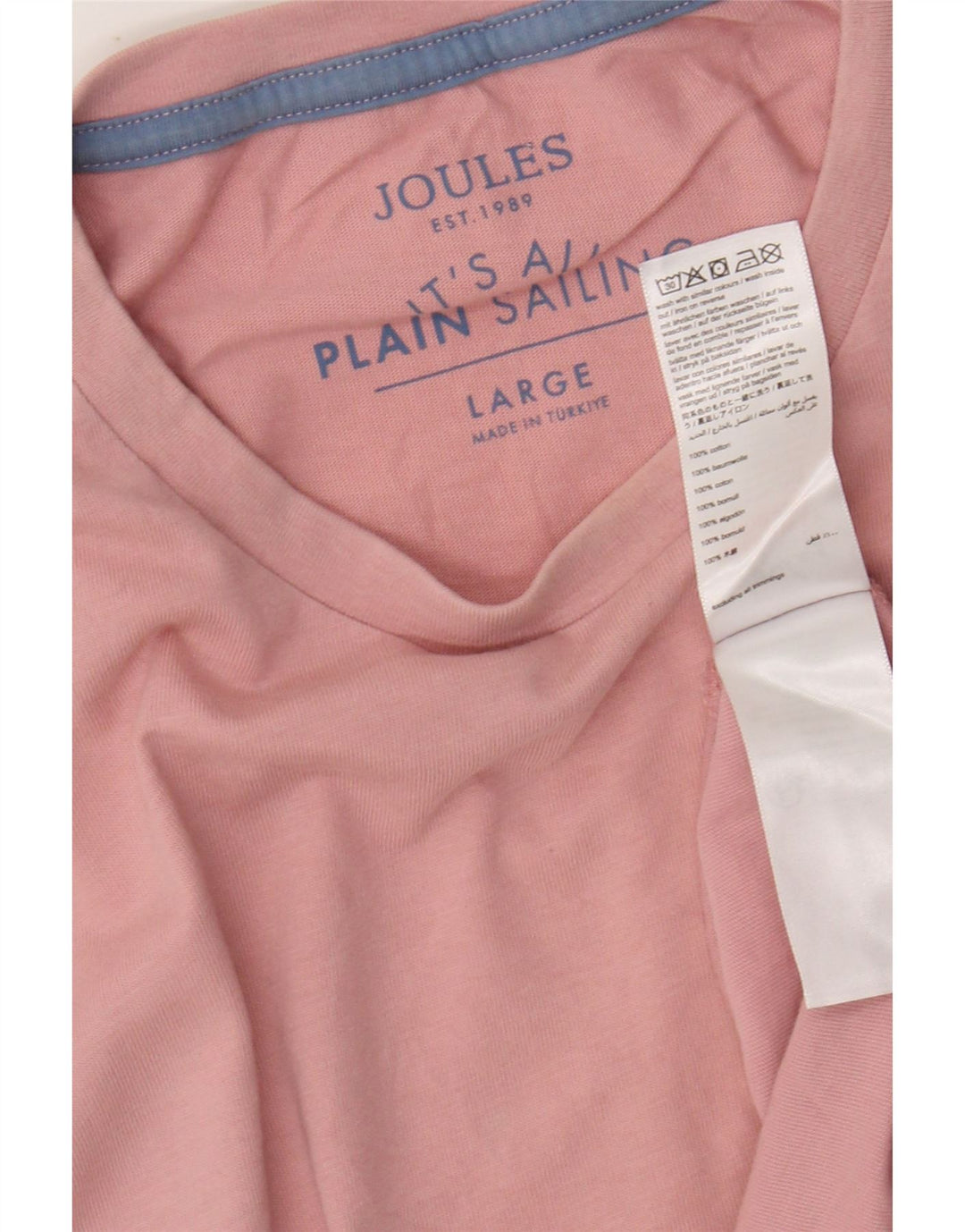 JOULES T-Shirt Homme Top Large Rose Coton