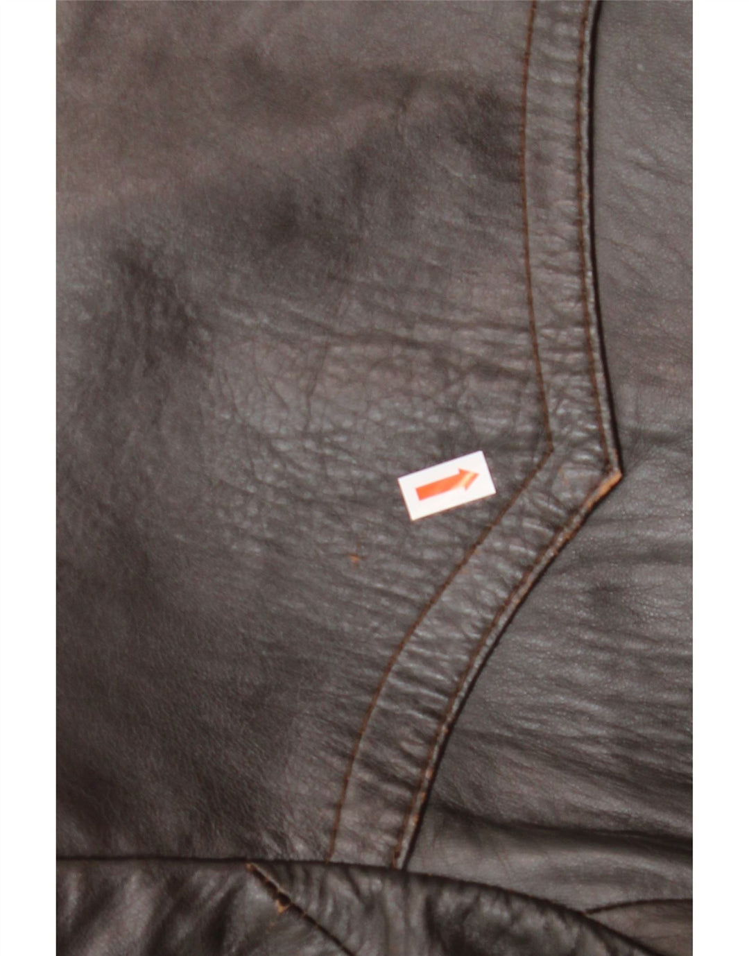 VINTAGE Manteau en cuir pour homme IT 50 Grand cuir marron