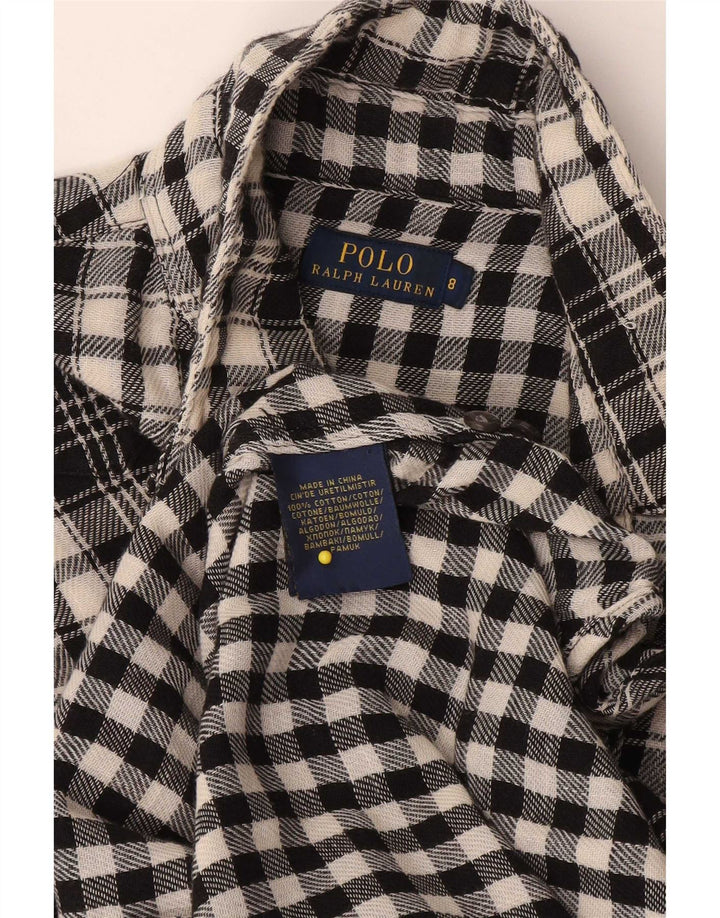 Polo Ralph Lauren Chemise Femme US 8 Medium Black Check Coton