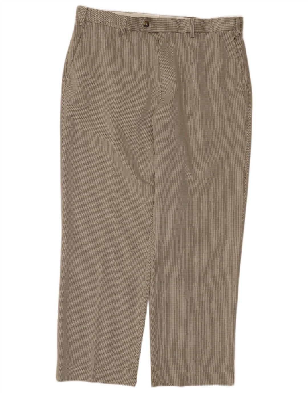Marks & Spencer Pantalon de costume classique pour homme W36 L29 Vert pied-de-poule