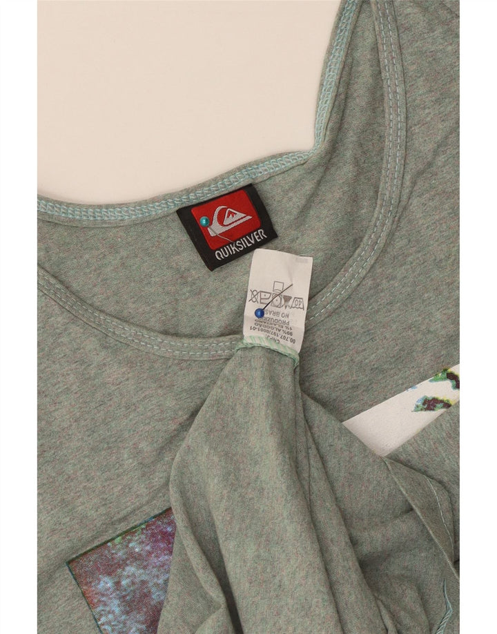 Quiksilver Débardeur Graphique Homme Petit Vert Coton