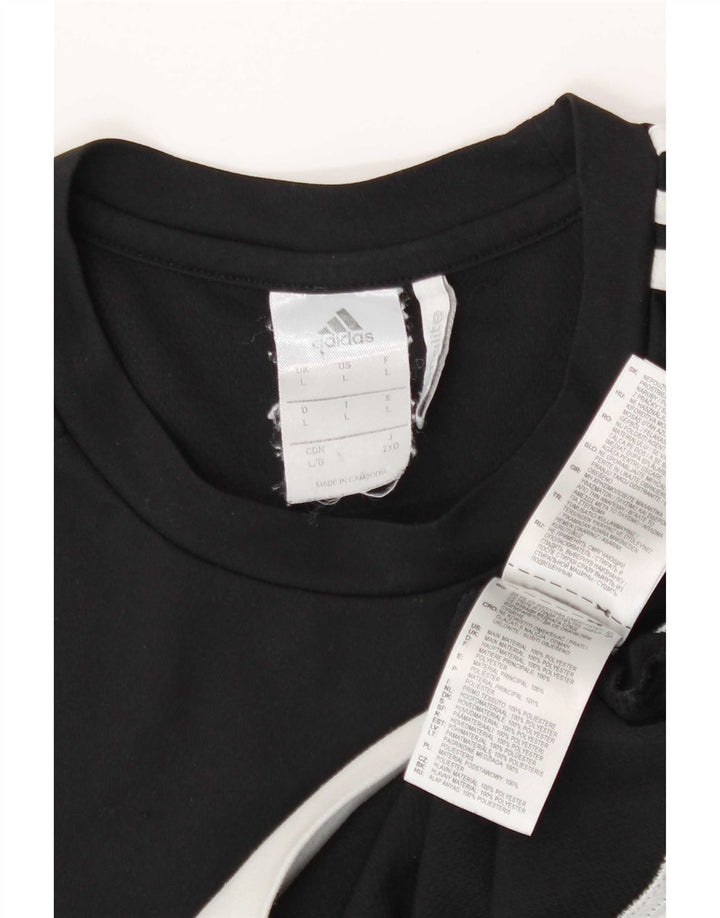 Adidas Hommes Climalite T-Shirt Haut Large Noir Colorblock Polyester