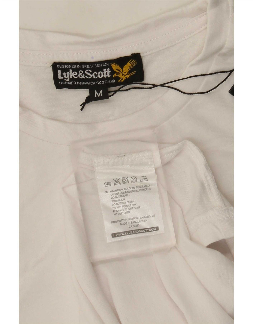 Lyle & Scott T-Shirt Homme Blanc Moyen Coton