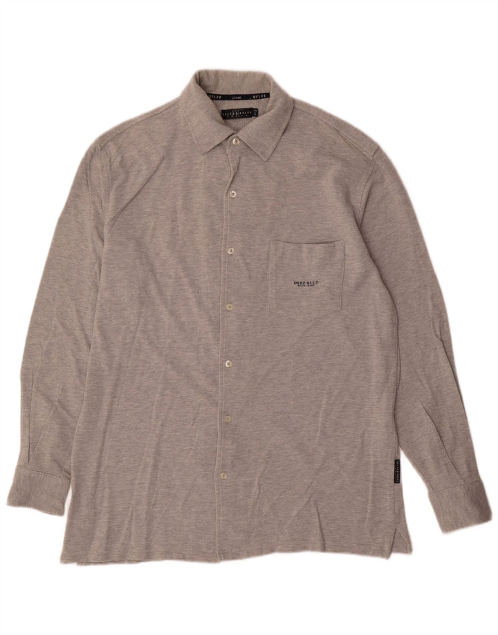 Belfe & Belfe Chemise Homme Large Gris Coton