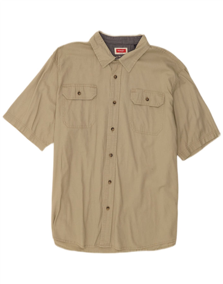 Wrangler Chemise à manches courtes pour homme XL Coton kaki
