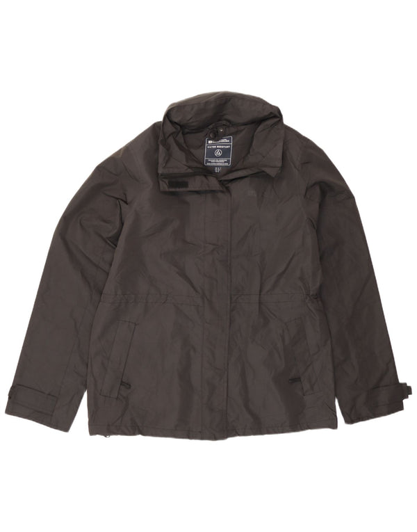 Mountain Warehouse Veste de pluie à capuche pour femme UK 12 Medium Noir Polyamide