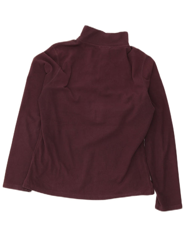 The North Face Pull polaire à col zippé pour femme UK 14 Large Bordeaux Polyester