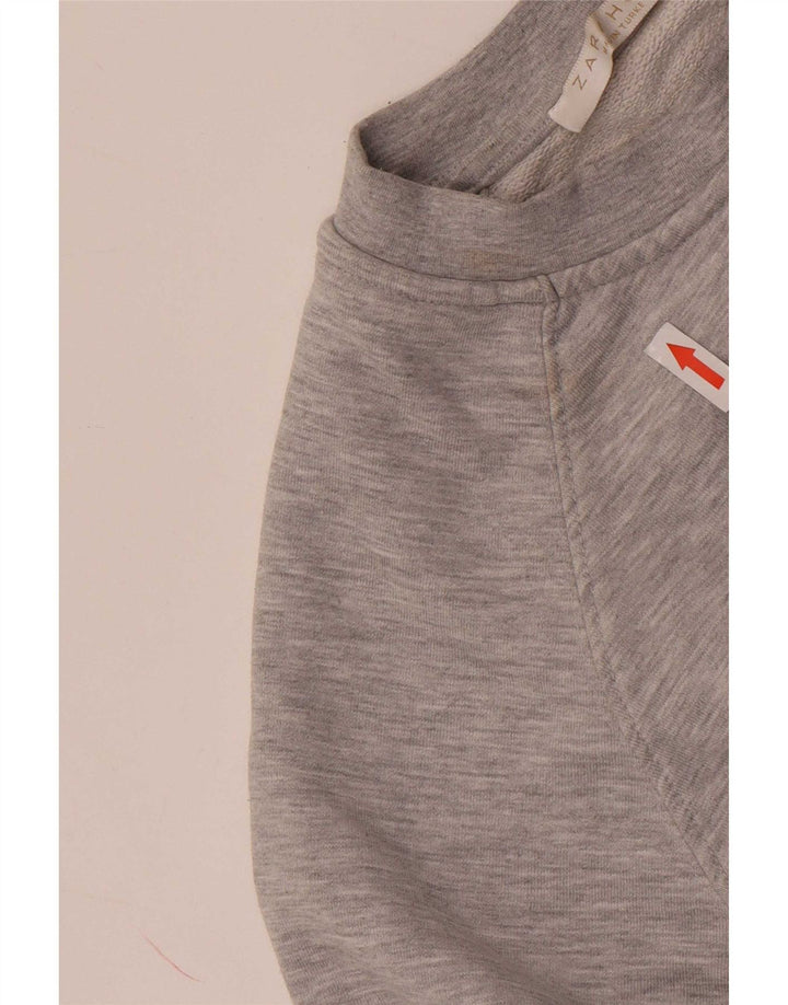Zara Sweat-shirt surdimensionné pour femme UK 44 en coton gris moyen