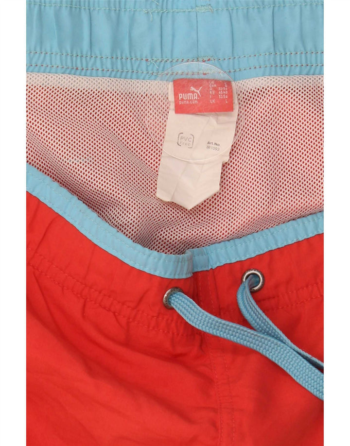 Puma Short de Bain Graphique Homme Large Rouge Polyester