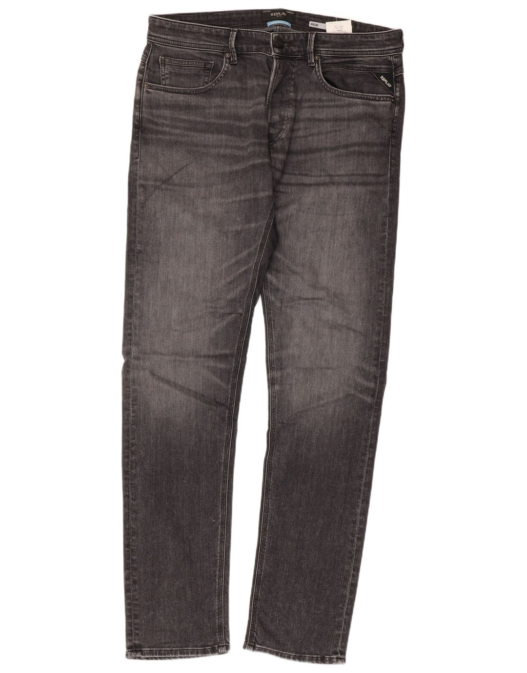 REPLAY Jean Slim Willbi Regular W33 L34 Homme Gris Coton