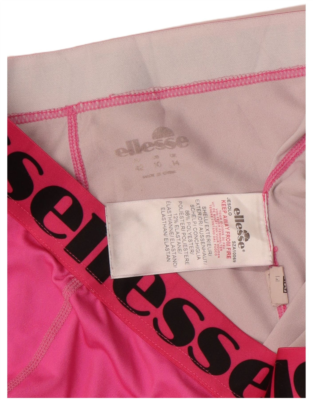 Ellesse Leggings graphiques pour femme UK 14 Large Rose Colorblock Polyester
