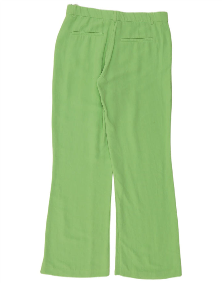 Pantalon Chino Droit Femme Zara Large W34 L33 Vert Polyester