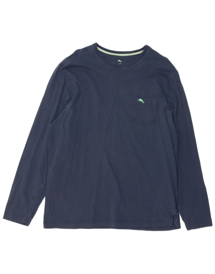 Tommy Bahama Haut à manches longues pour homme en coton bleu marine Taille L