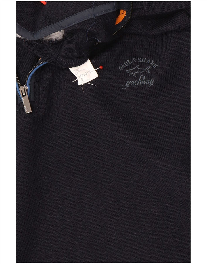 Paul & Shark Pull Col Zippé Homme Bleu Marine Moyen Laine