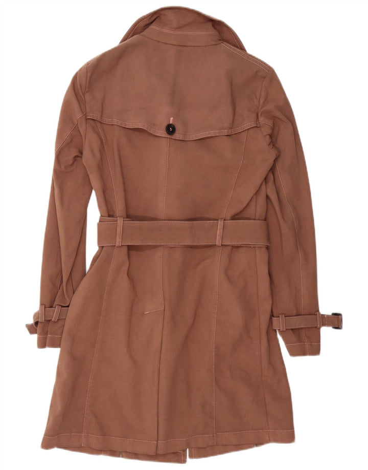 Marella Trench Femme UK 10 Petit Coton Marron