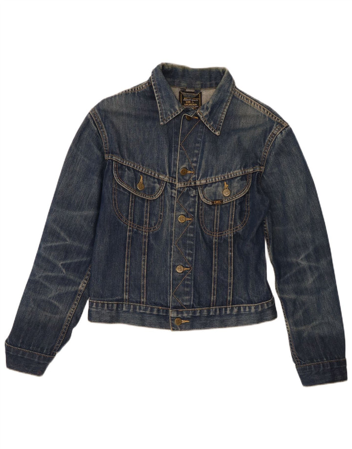 Lee Veste en jean pour femme UK 14 Large Bleu Coton