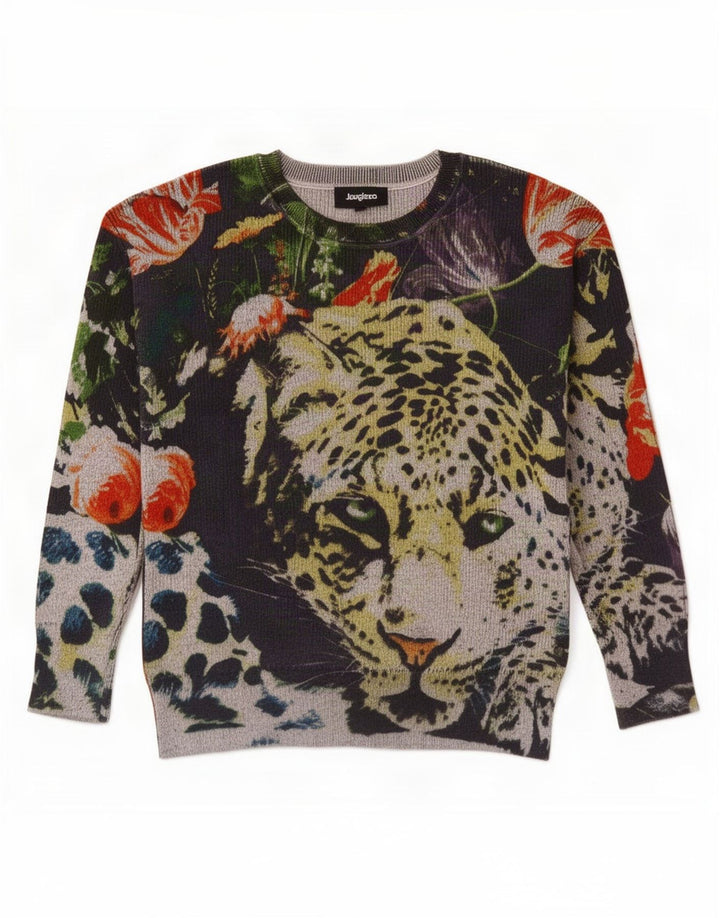 Desigual Pull ras du cou pour femme UK 14 Medium Multicolore