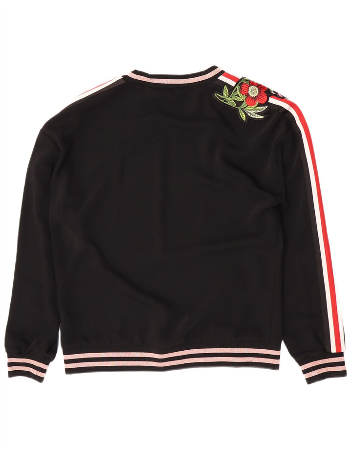Ted Baker Sweat-shirt graphique pour femme UK 44 Medium Noir Floral