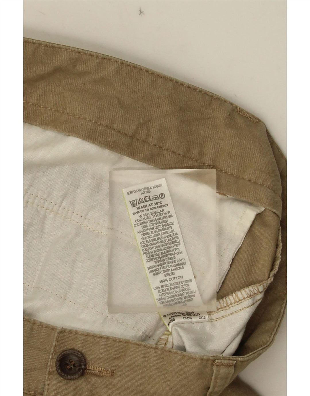 Marks & Spencer Short cargo pour homme W34 Grand coton beige