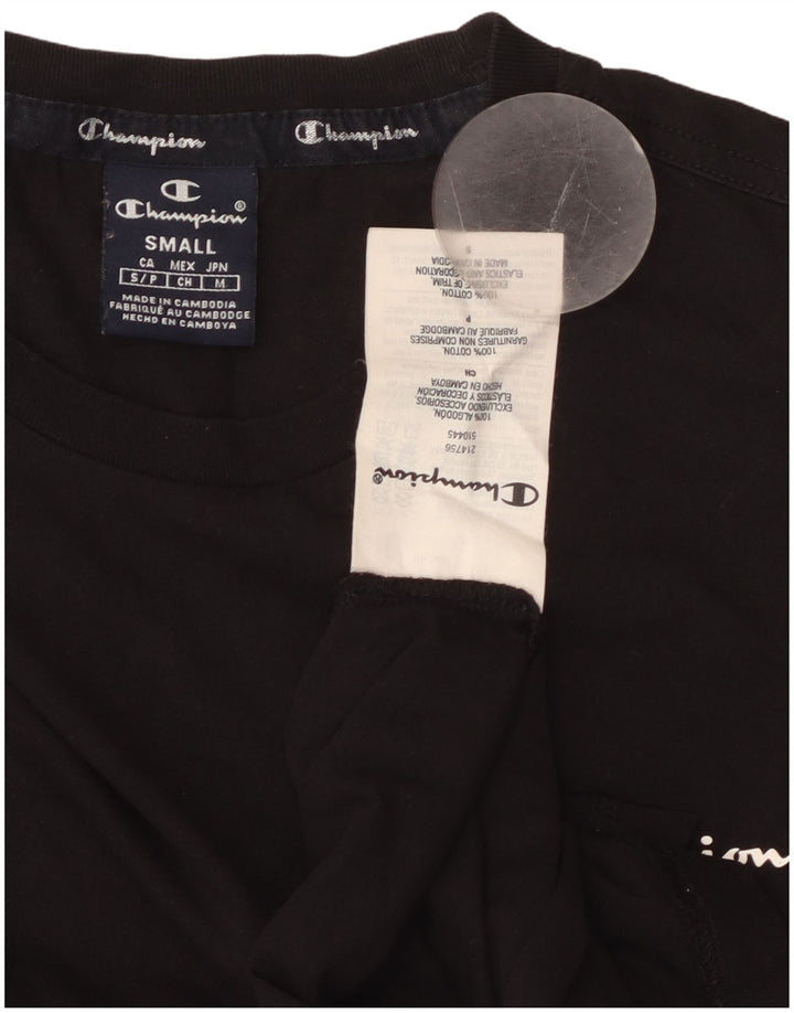 CHAMPION Haut Homme Manches Longues Petit Coton Noir