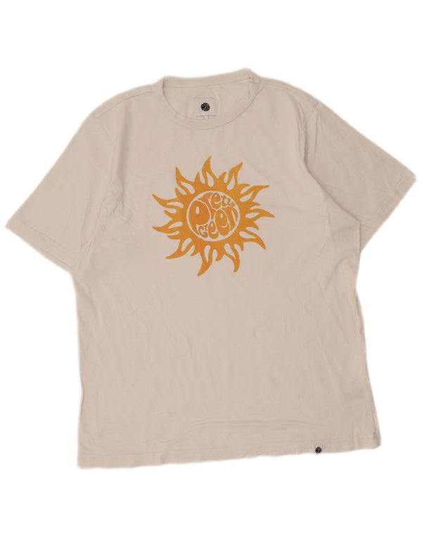 Pretty Green T-shirt graphique pour homme en coton blanc