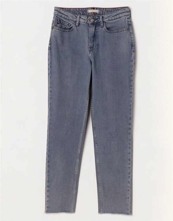Tommy Hilfiger Jean Gramercy Crop Tapered Femme W27 L25 Bleu Coton