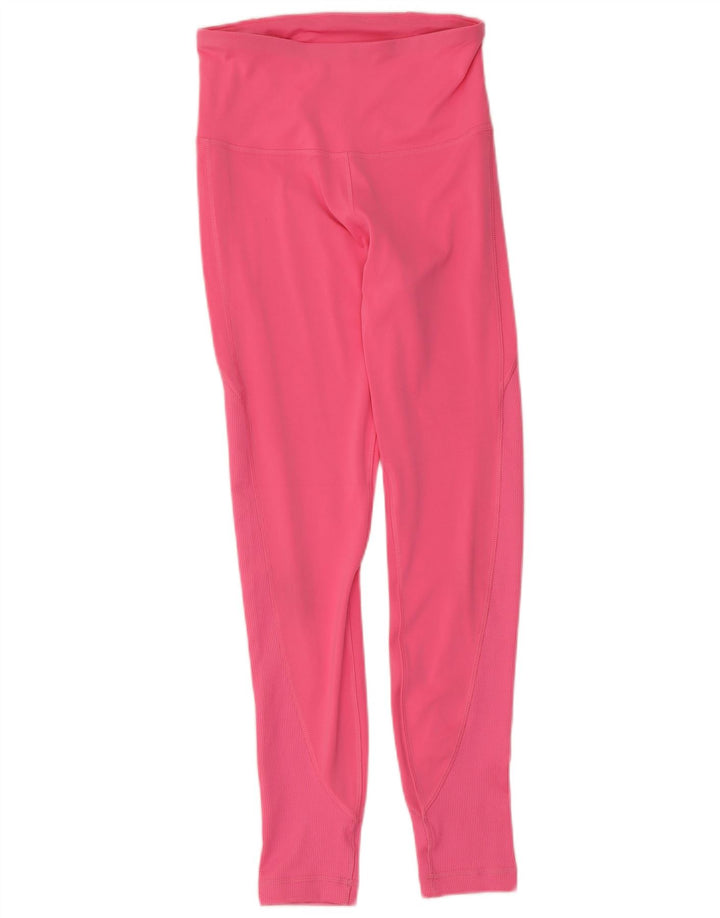 Reebok Leggings Femme UK 8/10 Petit Rose Polyester