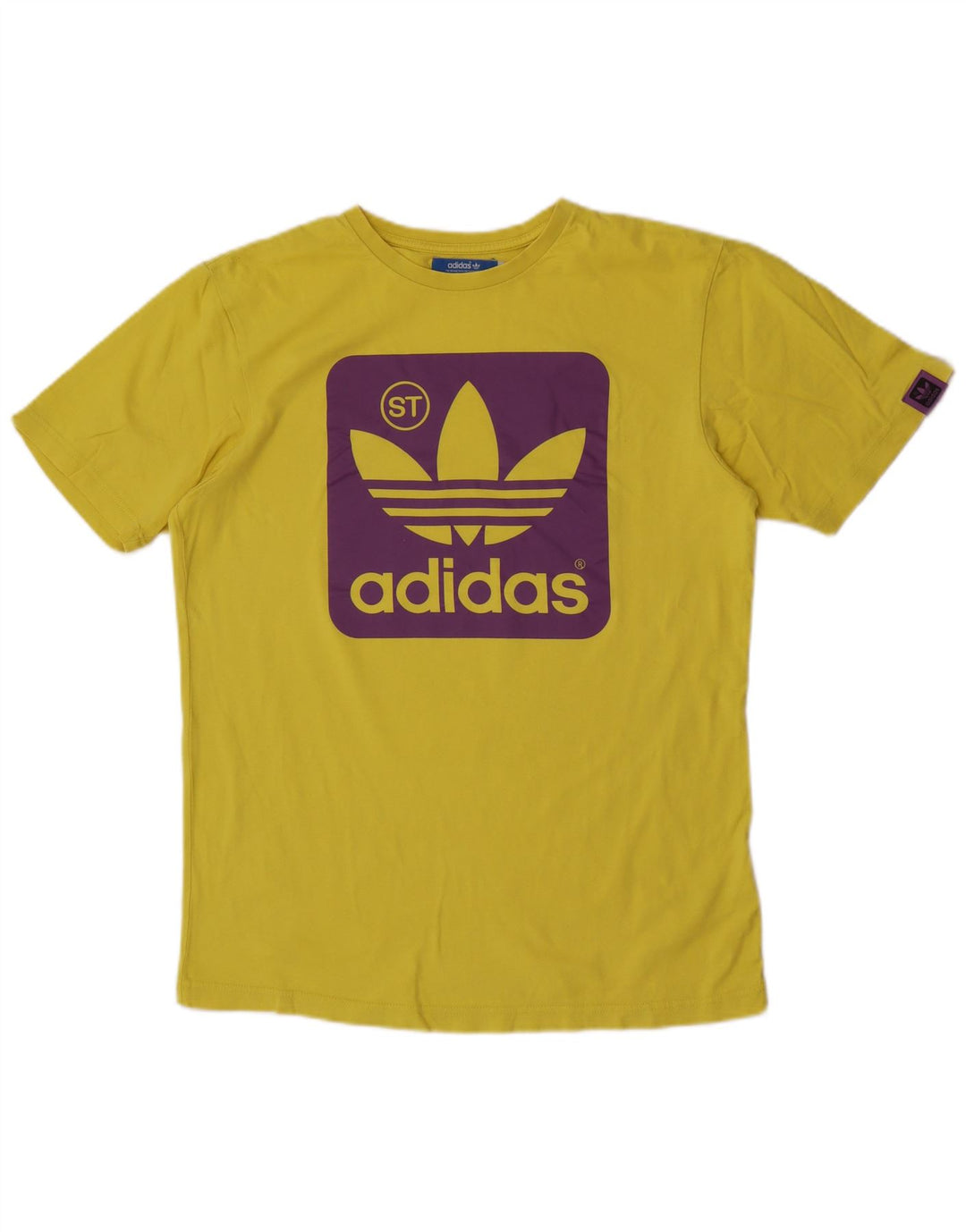 Adidas T-Shirt Graphique Homme Jaune Moyen Coton