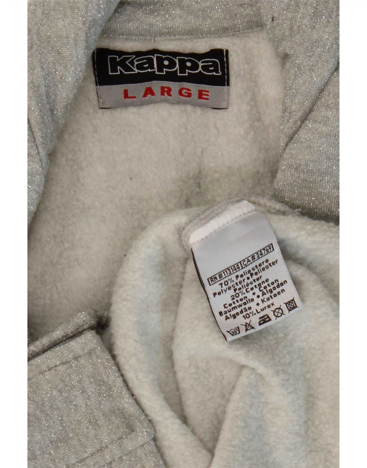 Kappa Veste de survêtement pour femme UK 14 Large Gris Polyester