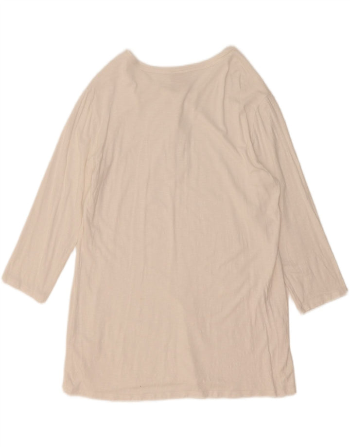 Champion Haut à manches 3/4 pour femme UK 14 Large Blanc
