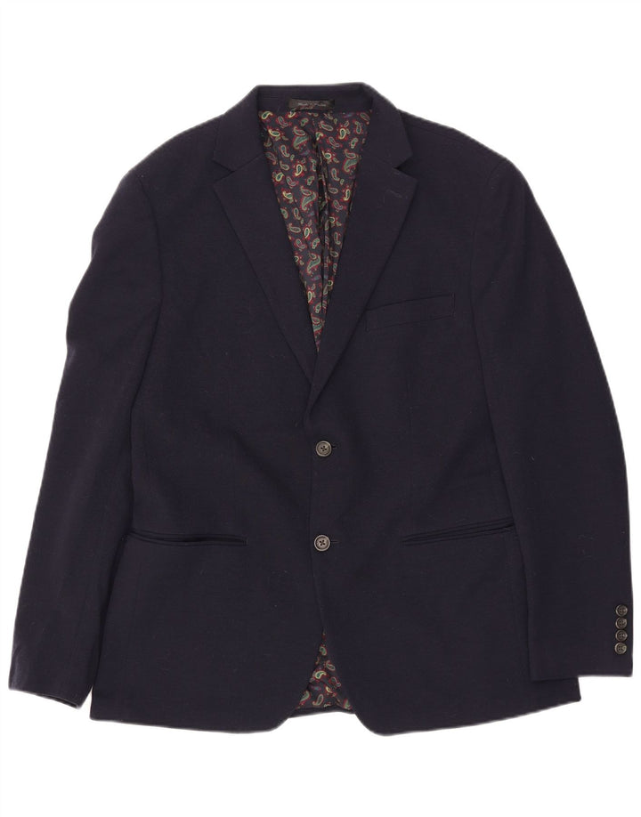 Chaps Veste Blazer 2 Boutons Homme UK 42 XL Bleu Marine Polyester